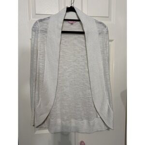 Lilly Pulitzer Women's Cardigan Sweater Open Front White Size XS